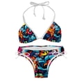 thumbnail image 1 of Graffiti Detachable Sponge Adjustable Strap Bikini Set - Two-Pack - Versatile Swimwear for All Occasions!, 1 of 6