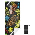 thumbnail image 1 of Graffiti Dinosaur Microfiber Quick Drying Beach Towel with a Carrying Bag Absorbent and Sand Free Towel for Kids Teens Adults Travel Gym Camping Pool Yoga Outdoor and Picnic, 1 of 7