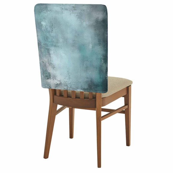 Graffiti Effects Modern Art Chair Back Covers Set of 2, Vintage Green Watercolor Removable Dining Seat Cover Washable Kitchen Chair Slipcovers Protective for Party Festival Decoration 19x20in