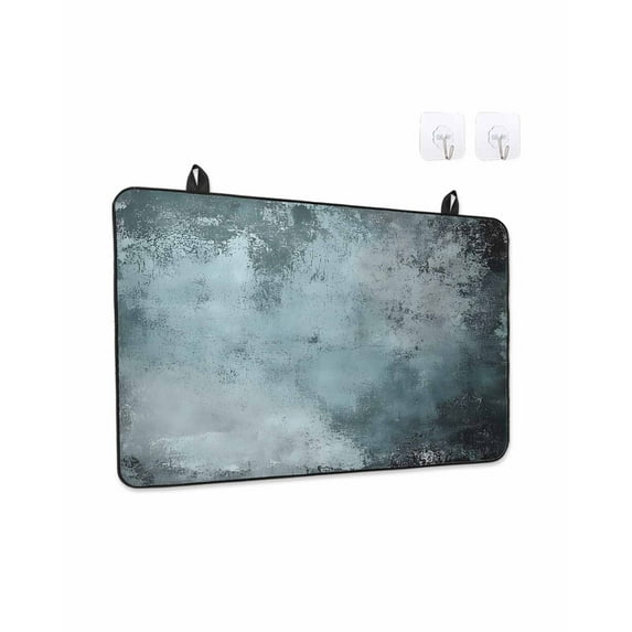 Graffiti Effects Modern Art Stove Top Covers for Electric Stove, 28'x20'' Vintage Teal Watercolor Glass Ceramic Stove Cover Foldable Rubber Mat Heat Resistant Cooktop Protector for Kitchen