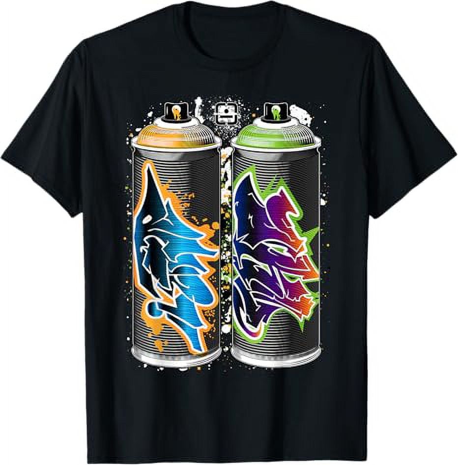 Graffiti Fat Cap Spray Paint Cans The Pillars of Urban Art TShirt