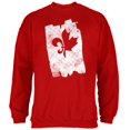 thumbnail image 1 of Graffiti French Canadian Fleur de Lis Maple Leaf Mens Sweatshirt Red X-LG, 1 of 1