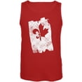 thumbnail image 1 of Graffiti French Canadian Fleur de Lis Maple Leaf Mens Tank Top Red 2XL, 1 of 1
