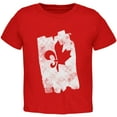 thumbnail image 1 of Graffiti French Canadian Fleur de Lis Maple Leaf Toddler T Shirt Red 4T, 1 of 1