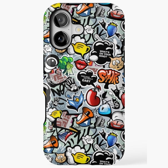 Graffiti Fun 5 Colorful Abstract Street Art Style Urban Spray Paint iPhone Tough Case