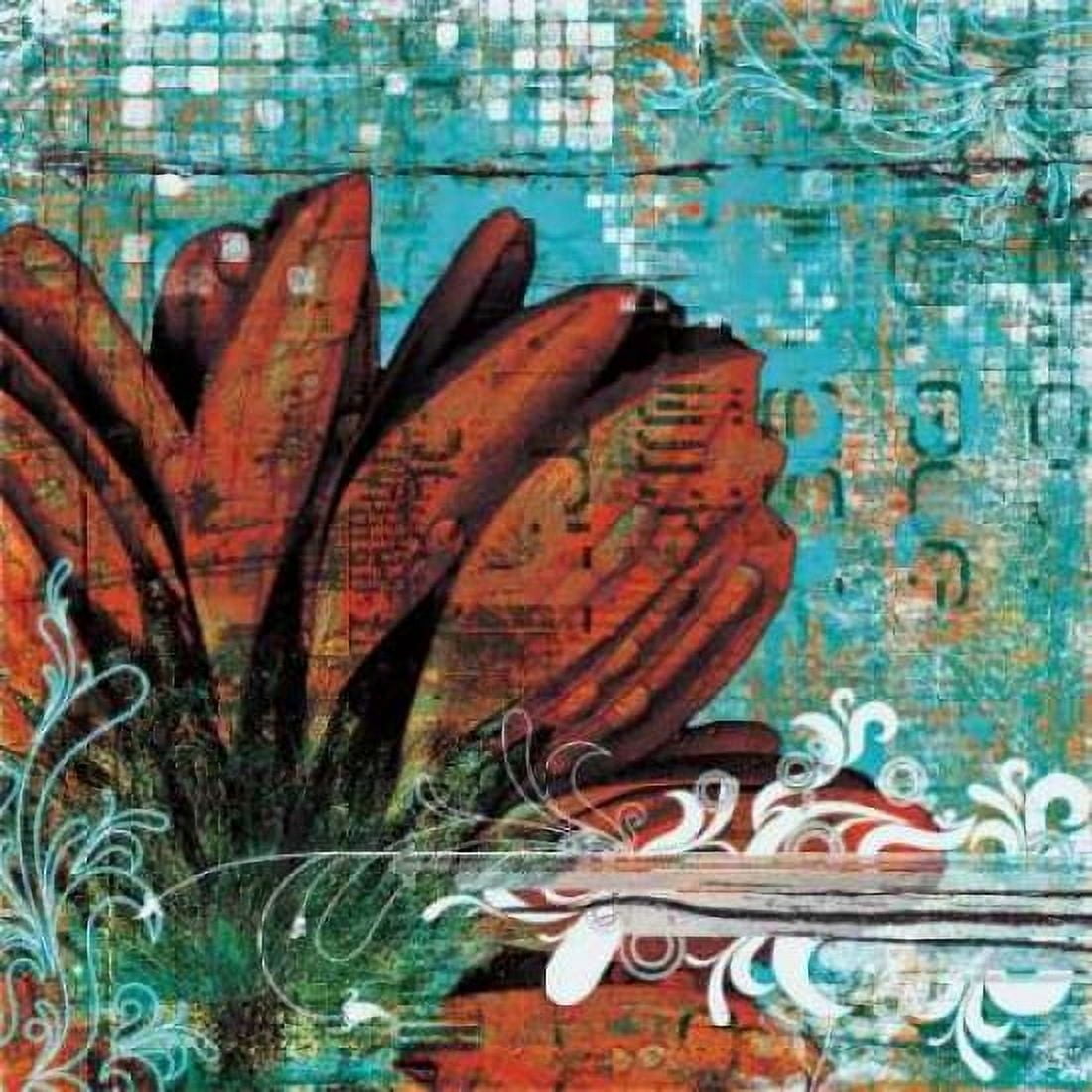 Graffiti Gerbera Canvas Art - Christina Lazar Schuler (24 x 24)