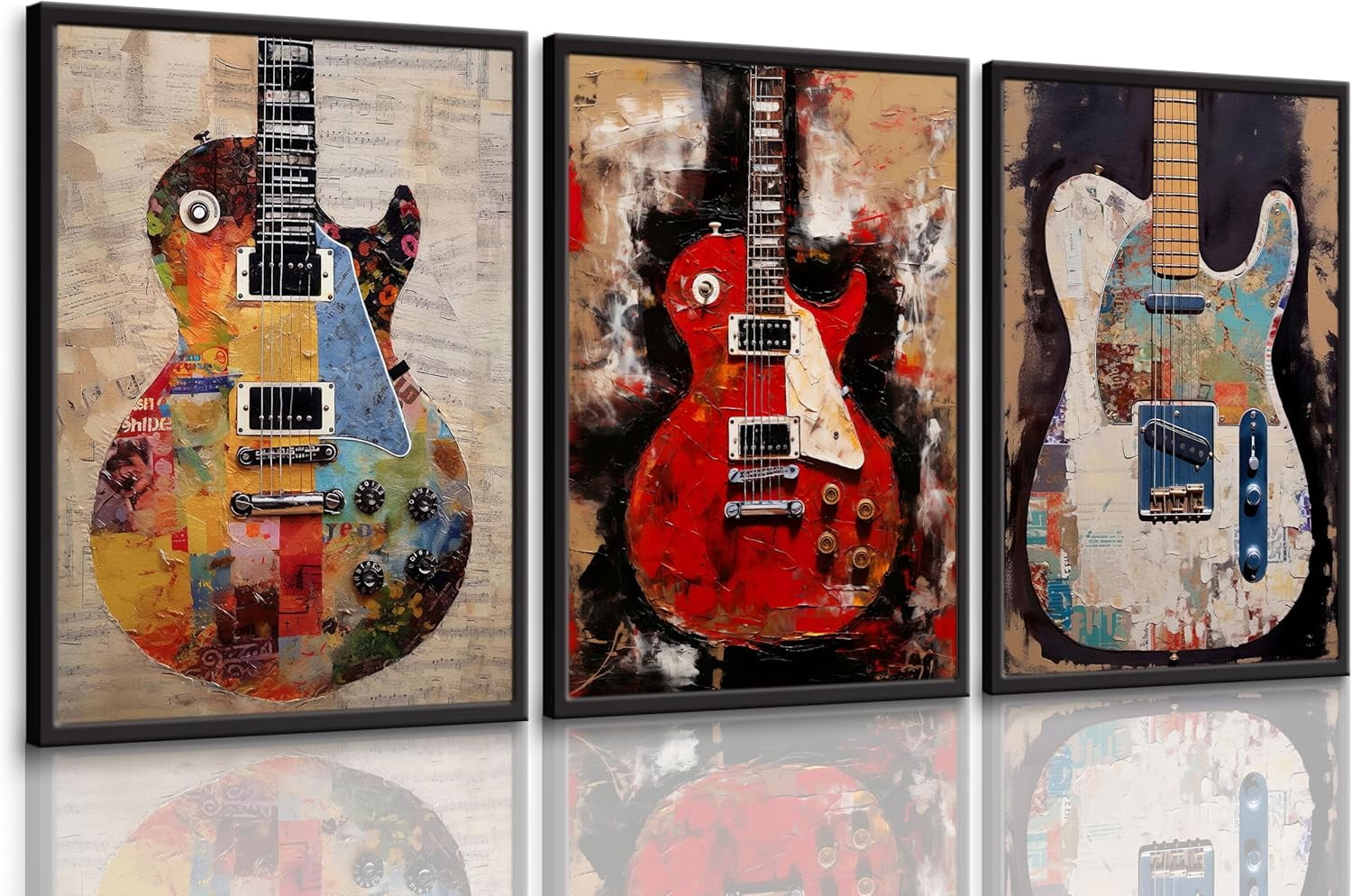 Graffiti-Guitar-Canvas-Wall-