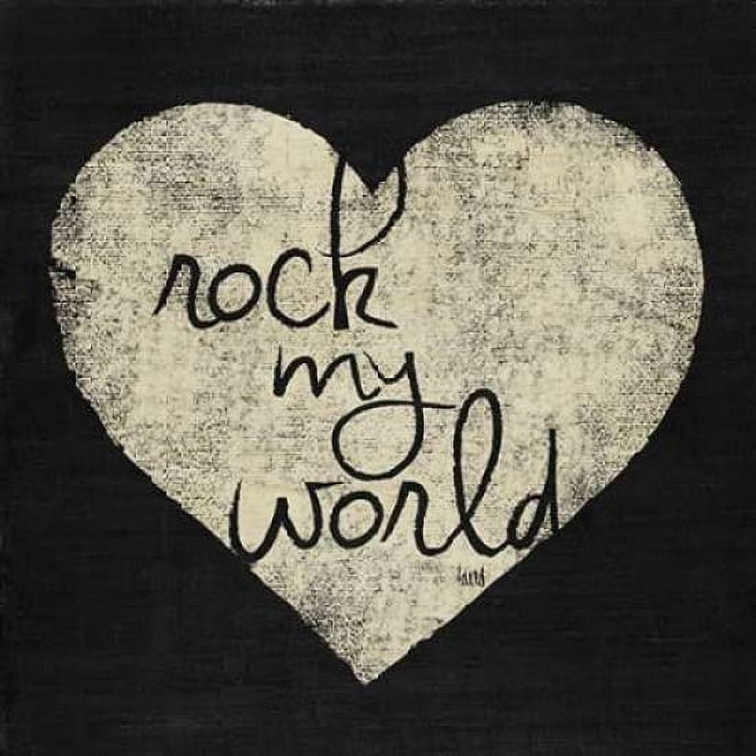 Graffiti Heart Black and Cream I Canvas Art - hartworks (24 x 24)