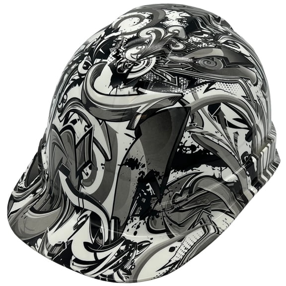 Graffiti Hydro Dipped Hard Hats Cap Style with 4 Pt Suspension