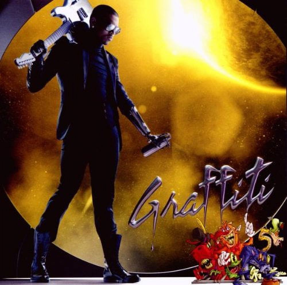 Pre-Owned Graffiti [International Deluxe Edition] by Chris Brown (CD, 2009)  - Walmart.com, image size:1000x992