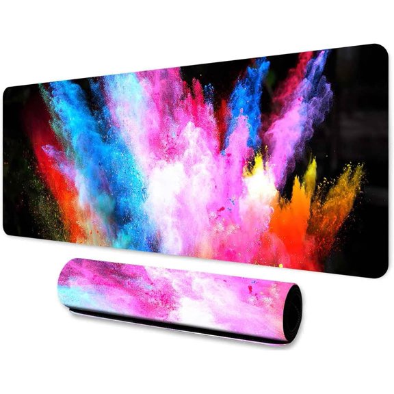 Graffiti Large Mouse Pad 31.5x11.8 Inches Cartoon Colored Graffiti Dye Graphic Printed Mousepad for Work Game Office Home BDXTMN79