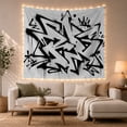 thumbnail image 1 of Graffiti Lines Geometric with Textured Lines Sharp Jagged, Mystical Fantasy for Space Lovers, Galaxy Room Decor, Housewarming Gift, Tapestry Wall Hanging for Bedroom and Dorm, 1 of 7