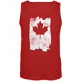thumbnail image 1 of Graffiti Maple Leaf Canadian Flag Mens Tank Top Red X-LG, 1 of 1