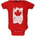 thumbnail image 1 of Graffiti Maple Leaf Canadian Flag Soft Baby One Piece Red 3-6 M, 1 of 1