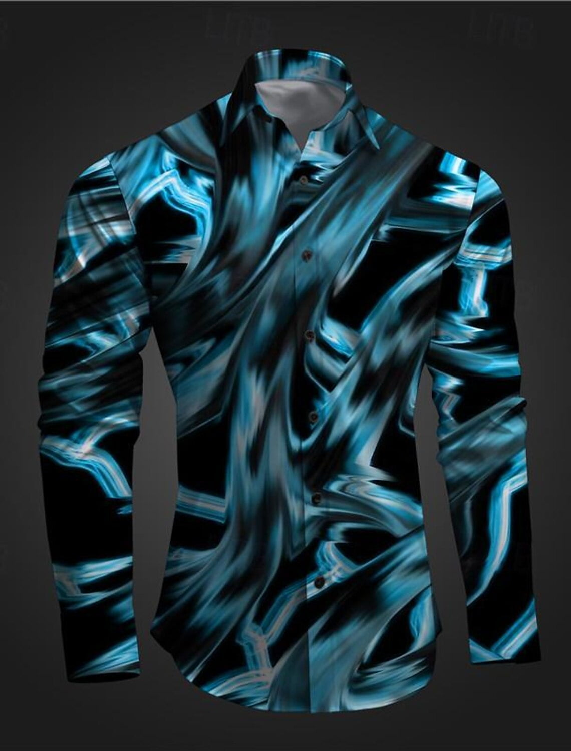 Casual Graffiti Print Tassel Contrast V Neck Long Sleeve Two Pieces