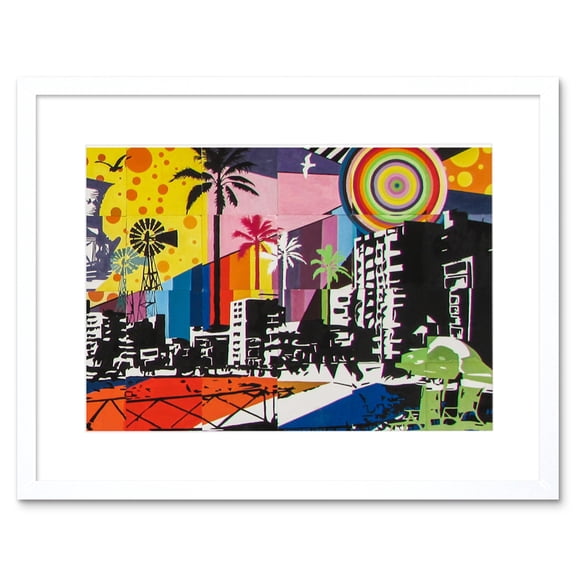 Graffiti Mural Paralimni Tertiary Cyprus Framed Wall Art Print