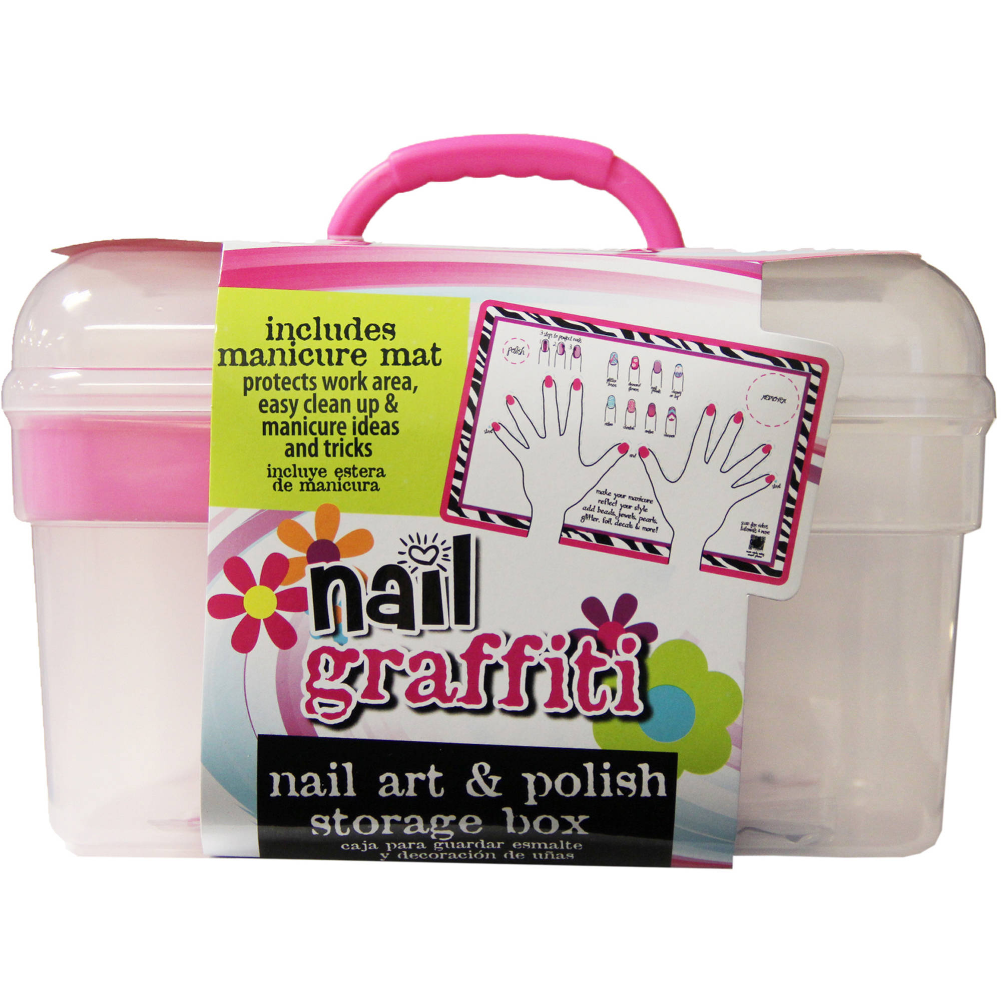Graffiti Nail 40083 Art & Polish Storage Box, with Manicure Mat