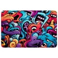 thumbnail image 1 of Graffiti Non-Slip Polyester Floor Carpet Door Rugs - Machine Washable Kitchen Rug, 1 of 6