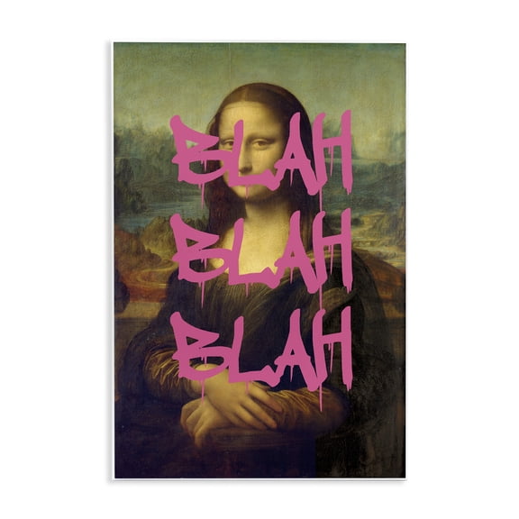 Graffiti Over Mona Lisa Wall Plaque Art, design by Masters Redux