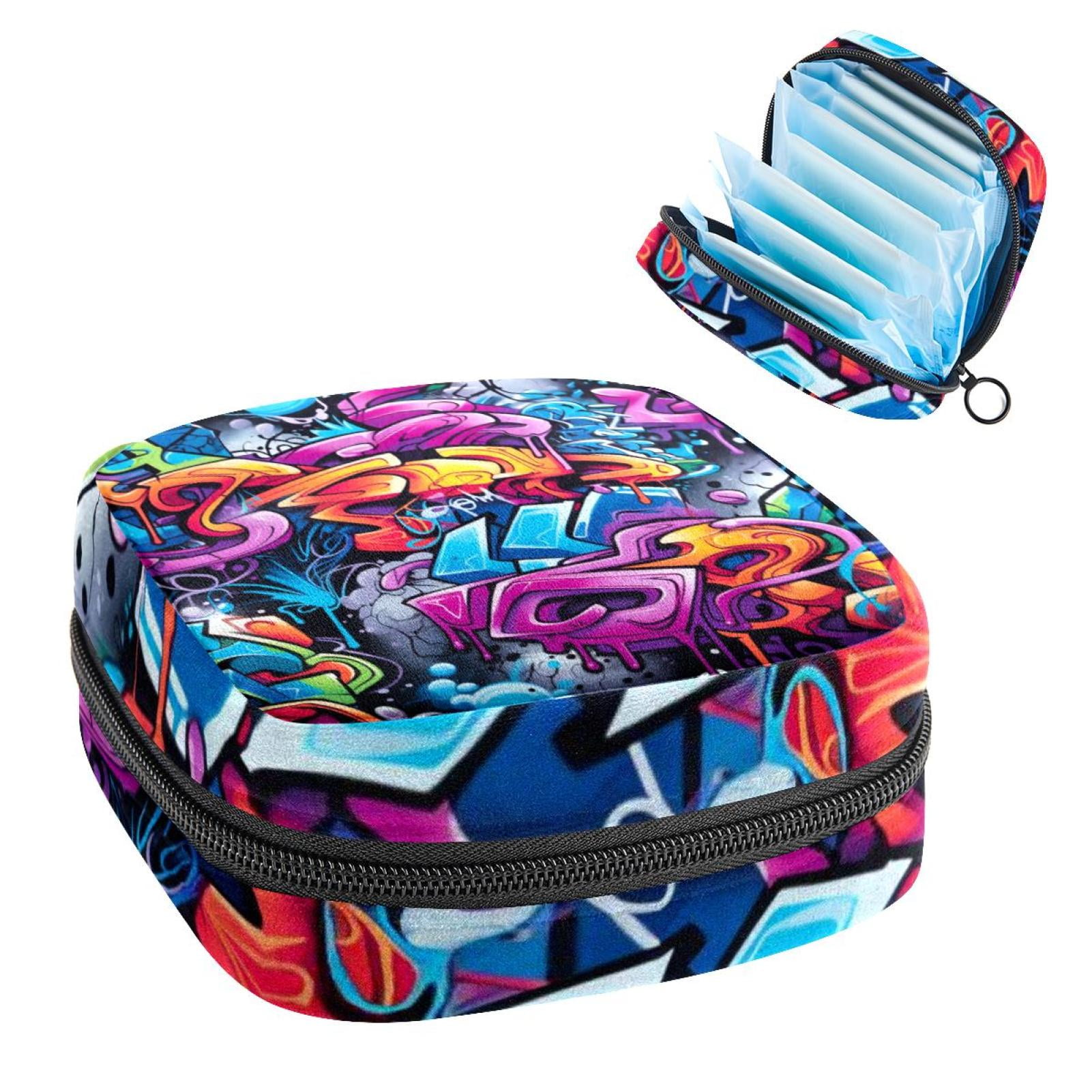 Graffiti Pad Bag Period Bag Sanitary Pad Storage Bag - Mini Pouch for ...