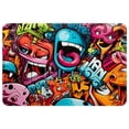 thumbnail image 1 of Graffiti Polyester Non-Slip Machine Washable Door Rug Game Mat Kitchen Rug Office Rugs, 1 of 6
