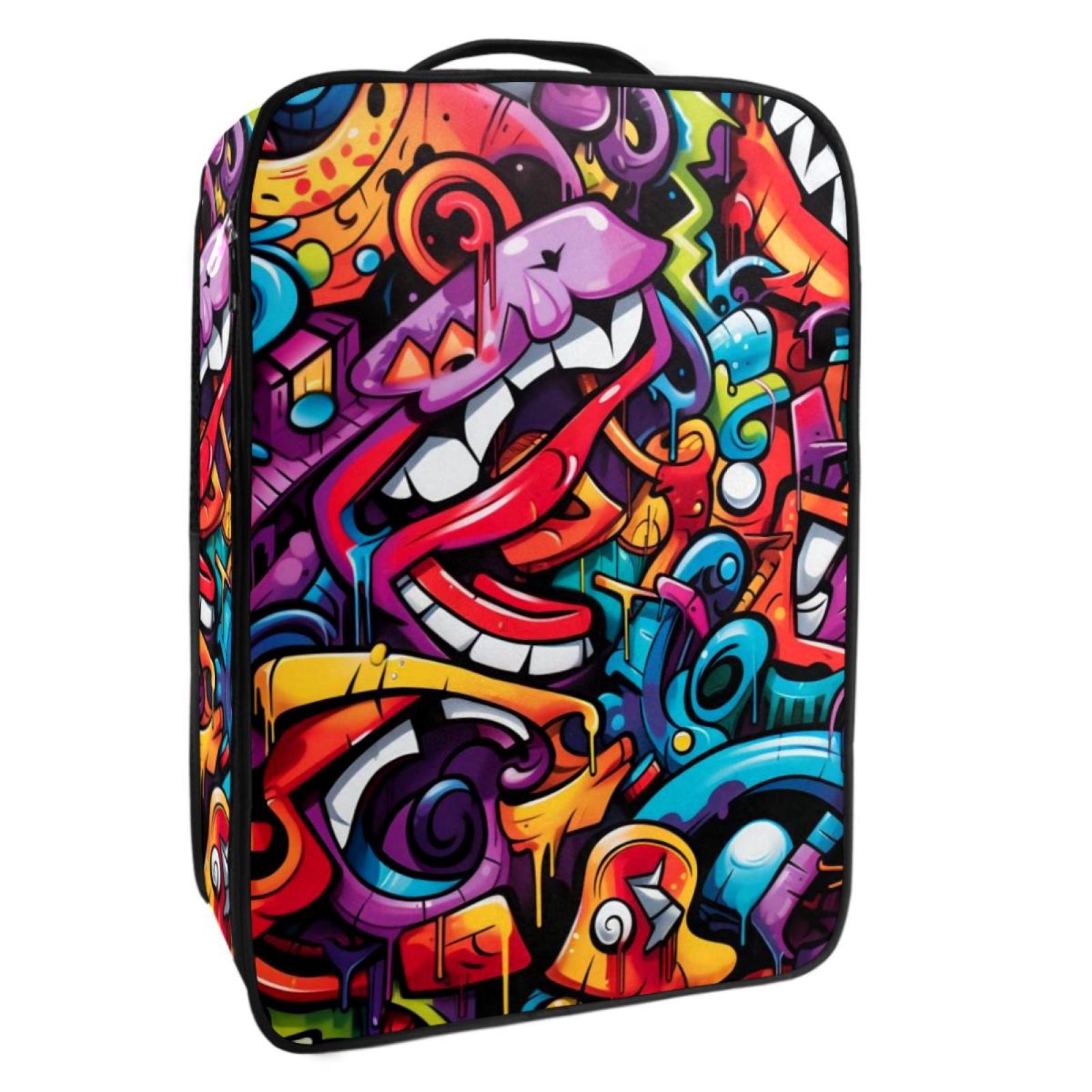 Graphiti Shoe Rack Graffiti Polyester Shoe Box Organizer - Space-Saving Storage Solution ...