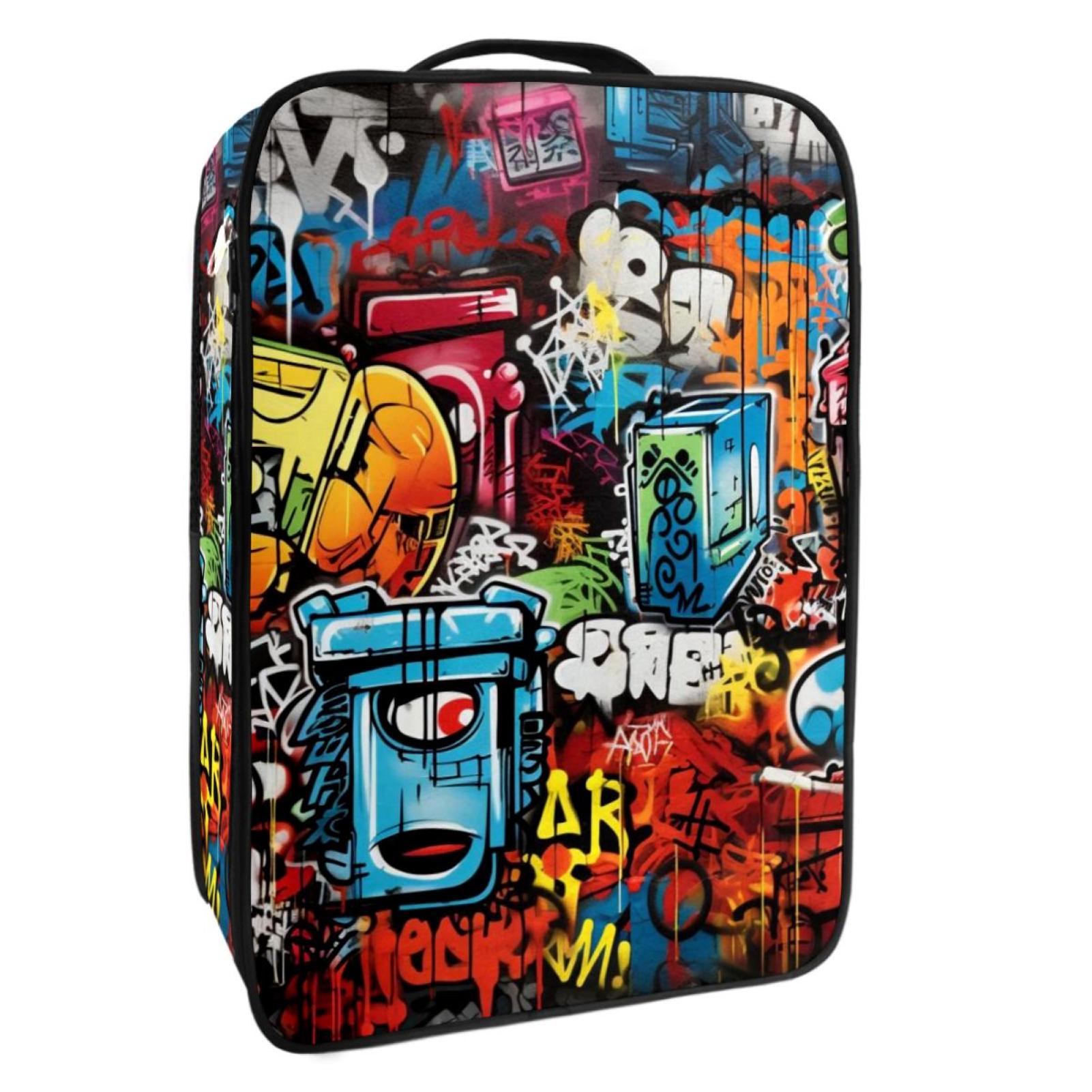 Graphiti Shoe Rack Graffiti Polyester Shoe Container Organizer Box - 23x31cm/9x12in Size ...