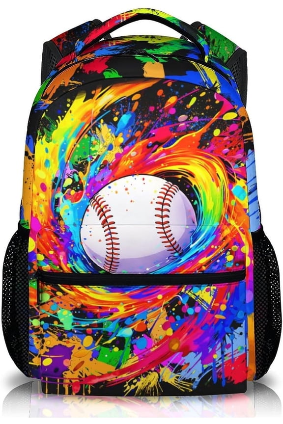 Graffiti Pop Art Backpack - 17" Large Capacity Bookbag with Padded Straps, Water-Resistant Daypack for School, Daily Commute, Travel, Hiking & Outdoor Recreation