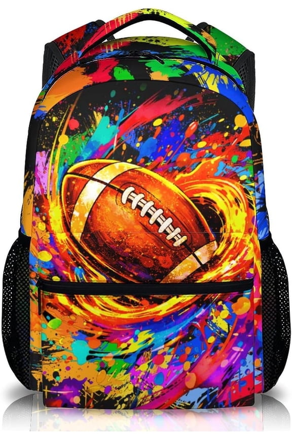 Graffiti Pop Art Backpack - 17" Large Capacity Bookbag with Padded Straps, Water-Resistant Daypack for School, Daily Commute, Travel, Hiking & Outdoor Recreation
