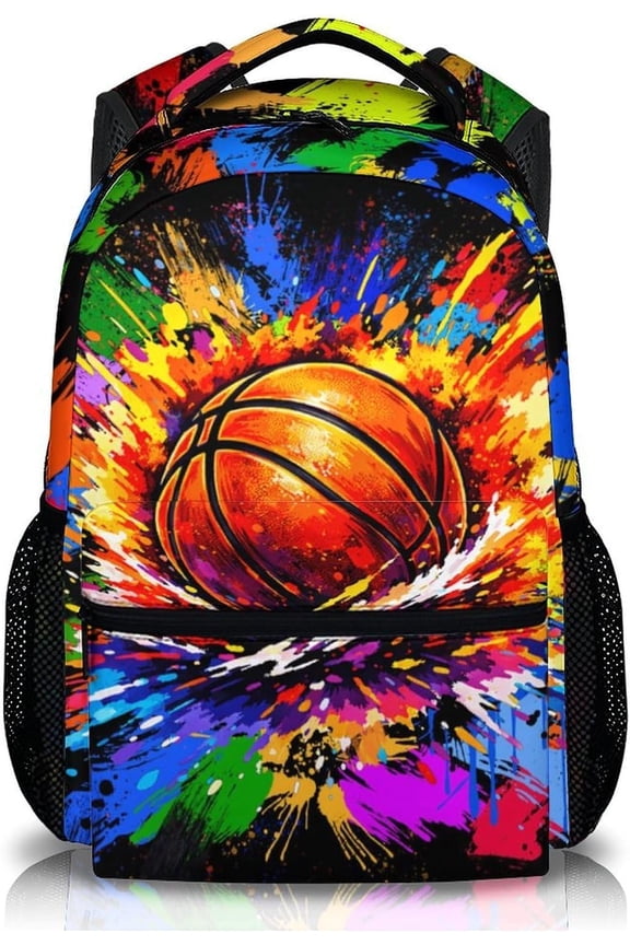 Graffiti Pop Art Backpack - 17" Large Capacity Bookbag with Padded Straps, Water-Resistant Daypack for School, Daily Commute, Travel, Hiking & Outdoor Recreation