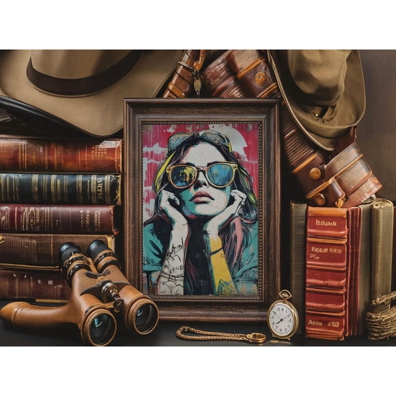 Graffiti Punk Portrait Punk Woman Wall Art Unframed Paper Print