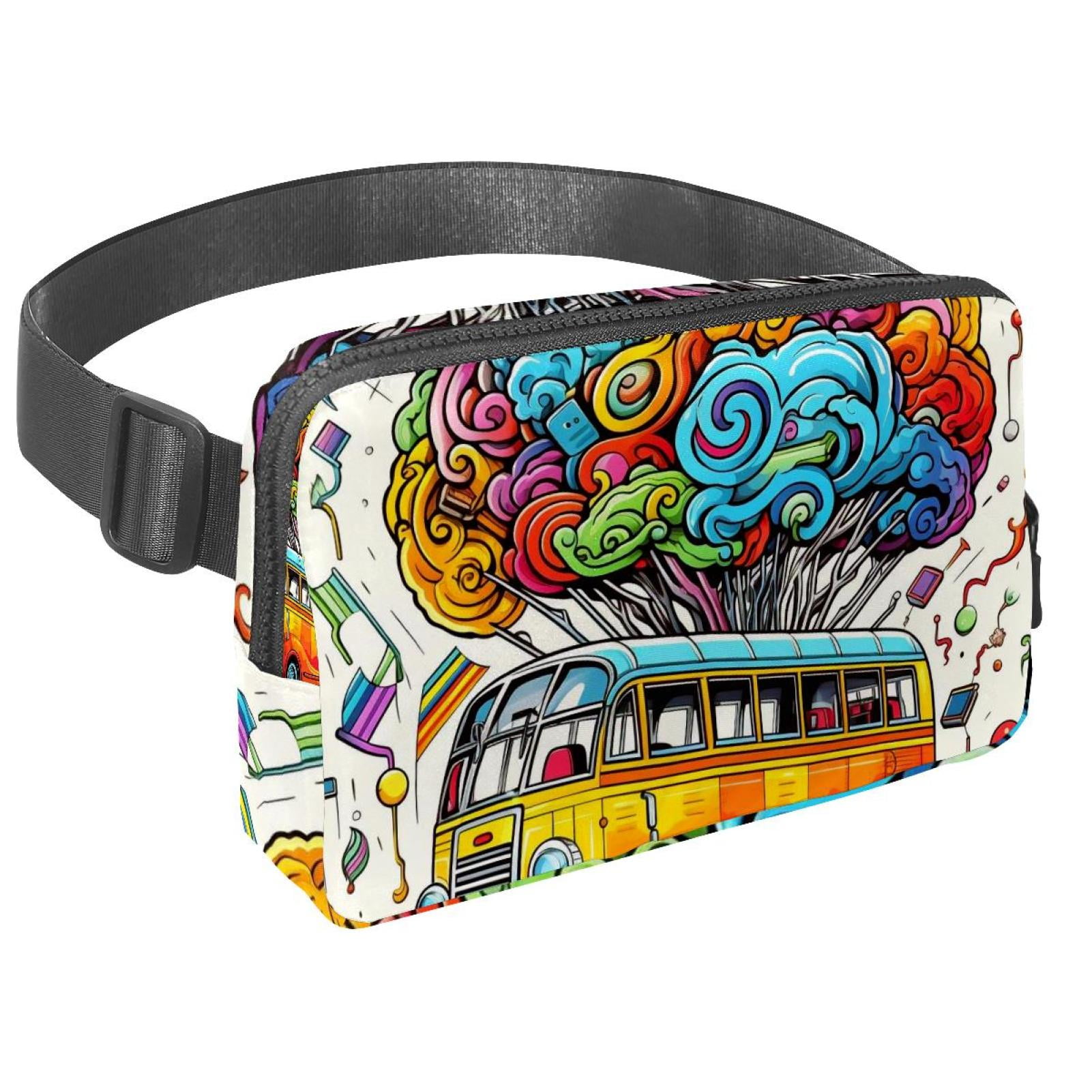 Graffiti Running Belt Waist Bag Fanny Packs, Lightweight Adjustable with Extension Strap, Unisex