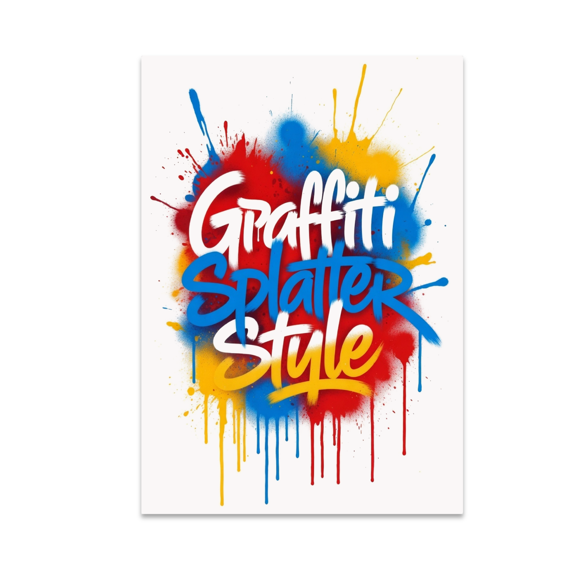 Graffiti Splatter Style Wall Art - Urban Art Enthusiast - 13x19 Poster Print