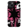 thumbnail image 1 of Graffiti Starburst Phone Case, Pink and Black Urban Street Art Design iPhone Cover, Bold Artistic Protective Case for iPhone 17 16 15 14 13 12 11 Pro Plus Mini, 1 of 6