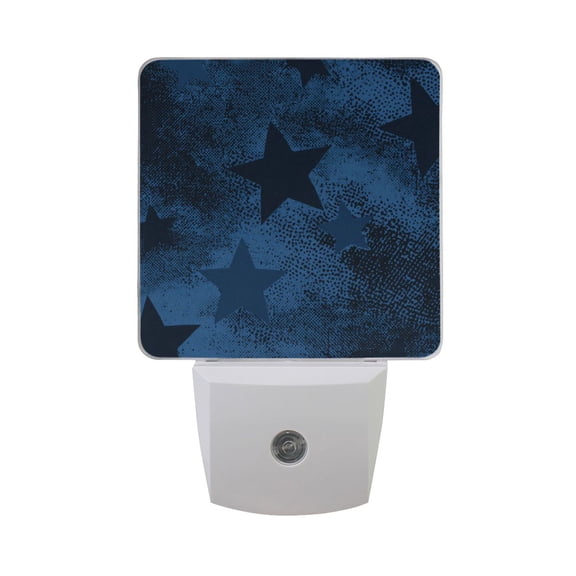 Graffiti Stars LED Night Light Sensor Lamp Plug-in Adjustable Brightness 2 Pack