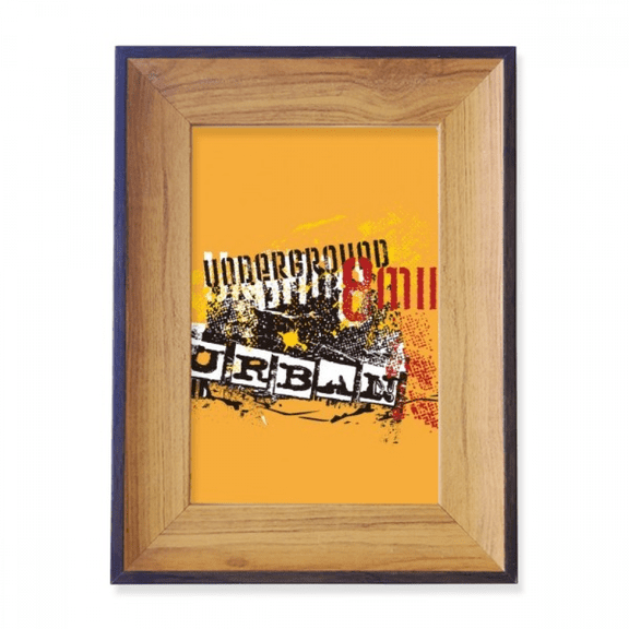 Graffiti Street Black Orange Urban Pattern Photo Frame Exhibition Display Art Desktop Painting