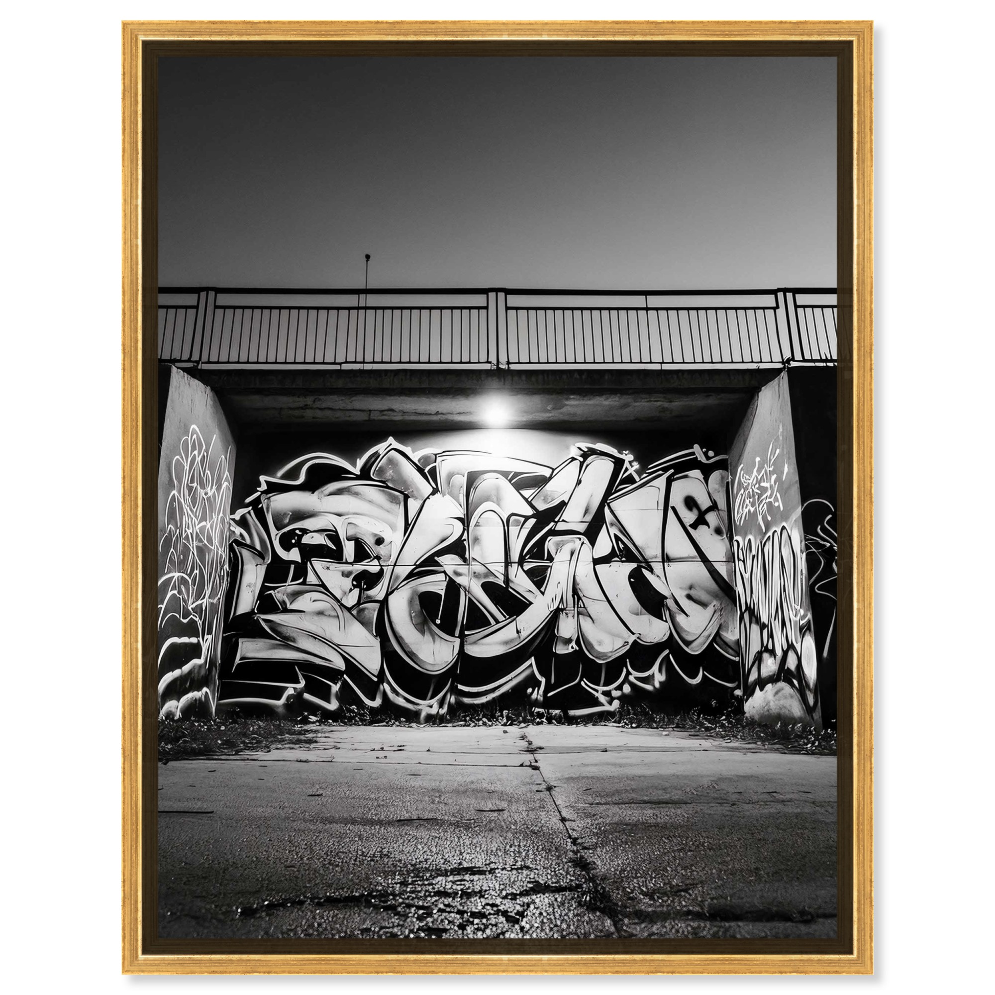 Graffiti Street Canvas Black And White Urban Photography By Notoriart ...