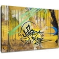 thumbnail image 1 of Graffiti Street Canvas Wall Art Graffiti Art Prints on Canvas Stretched and Framed Canvas Poster Painting Use for Modern Bedroom Living Room Home Office Walls Ready to Hang [18''''W X 12''''H], 1 of 1