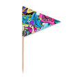 thumbnail image 1 of Graffiti Street Culture Colorful Monster Toothpick Triangle Cupcake Toppers Flag, 1 of 3