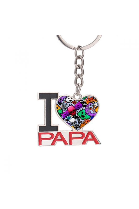 Graffiti Street Culture Colorful l Keychain Metal Keyring Holder Love PAPA Father