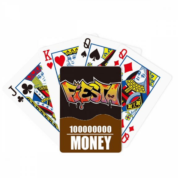 Graffiti Street Fiesta Hand-decorated Poker Playing Card Funny Hand Game