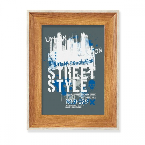 Graffiti Street Landmark Urban Art Pattern Desktop Wooden Photo Frame Display Picture Art Painting Multiple Sets