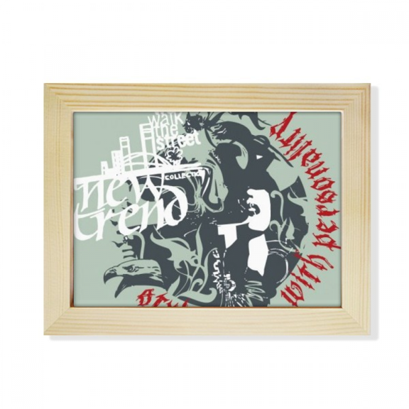 Graffiti Street New Trend Design Pattern Desktop Photo Frame Picture Art Decoration Painting 6x8 inch