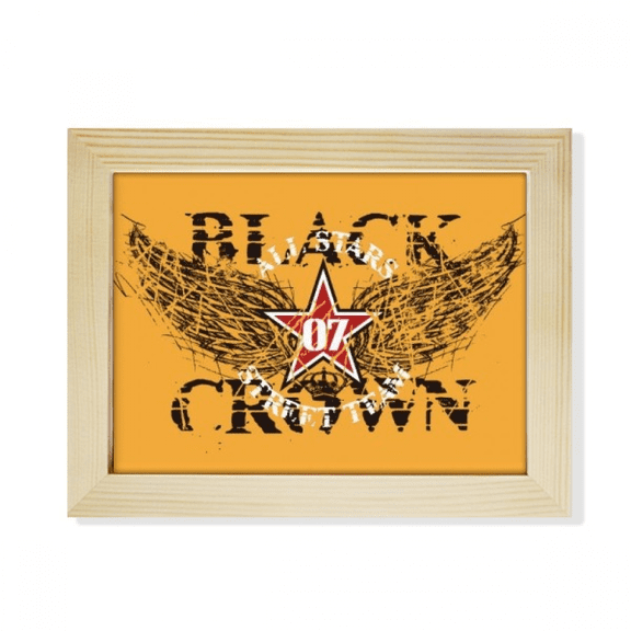 Graffiti Street Star Wings Crown Pattern Desktop Photo Frame Picture Art Decoration Painting 6x8 inch