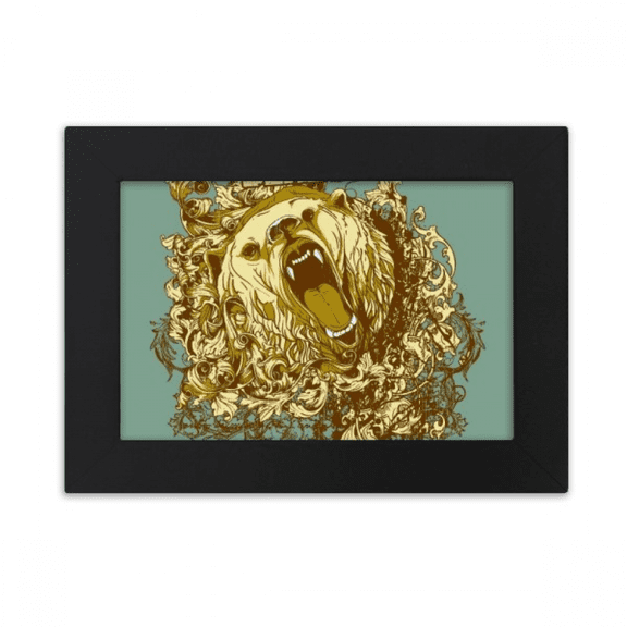 Graffiti Street Yellow Bear Angry Pattern Desktop Photo Frame Ornaments Picture Art Painting