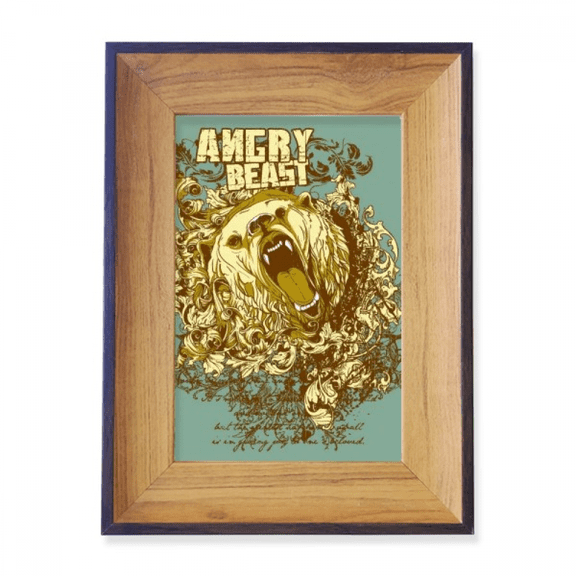 Graffiti Street Yellow Bear Angry Pattern Photo Frame Exhibition Display Art Desktop Painting
