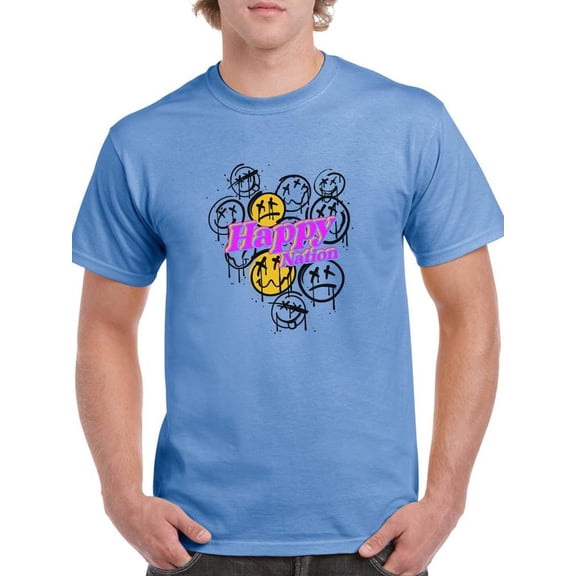 Graffiti Style Happy Dead Faces T-Shirt Men -Image by Shutterstock, Male 4X-Large