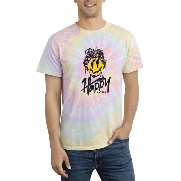 Graffiti Style Melty Face Tie Dye Spiral Men -Image by Shutterstock, Male x-Large