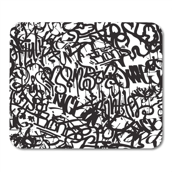 Graffiti Tags Pattern Spray Letter Paint Urban Mousepad Mouse Pad Mouse Mat 9x10 inch