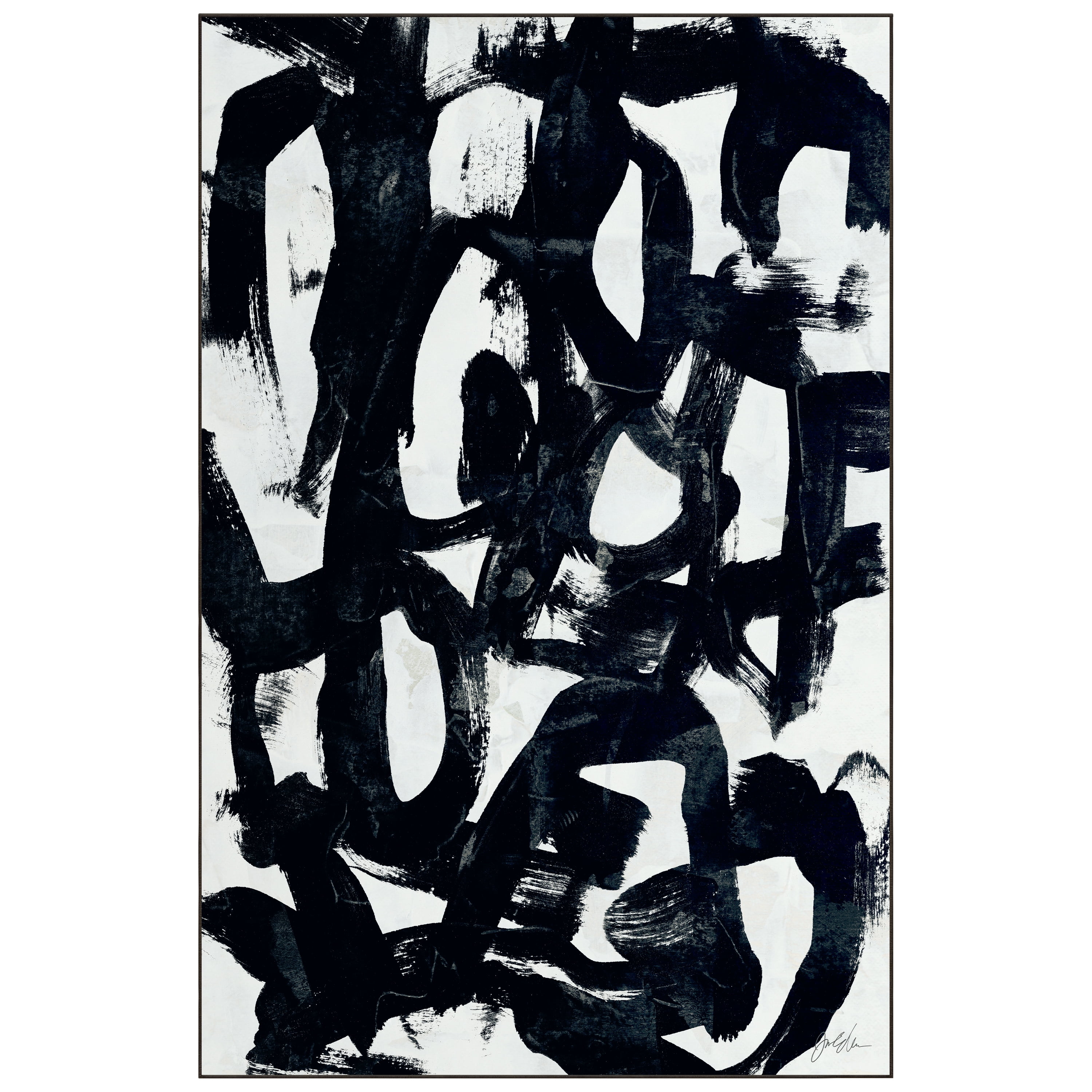 Graffiti Tangle I Washable Abstract Art Area Rug size 5'x8', Power-loomed, Heavenly Softness with Non-Slipping Backing